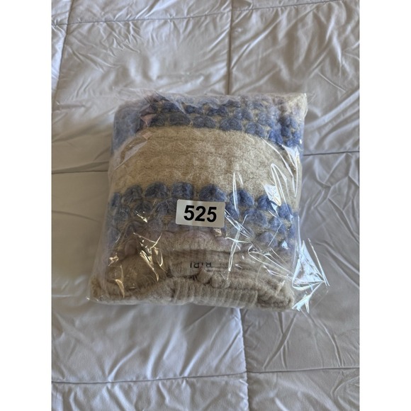 BiBi Sweater Womens X-Large Pullover Heart Cream Blue Purple Extra Soft - Picture 9 of 9